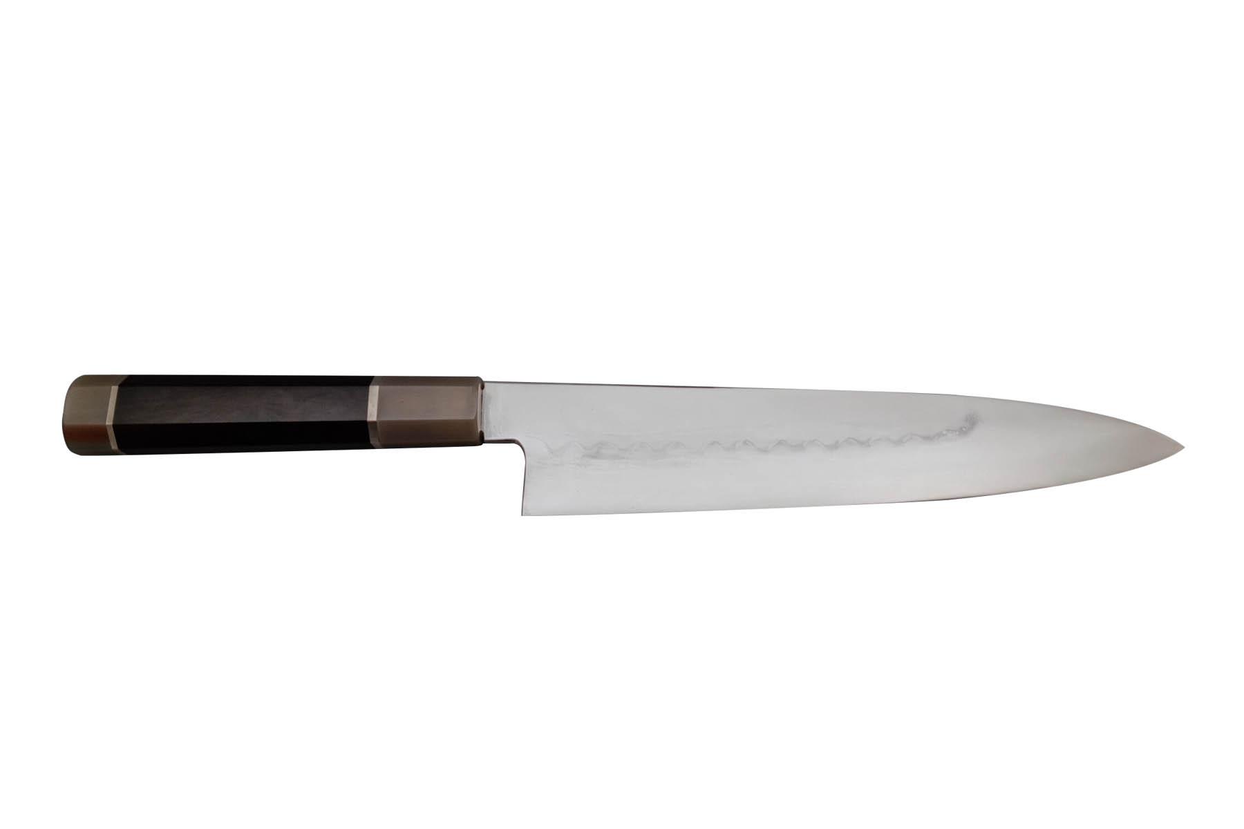 Couteau japonais artisanal honyaki de Yoshikazu Ikeda - Couteau gyuto 24 cm